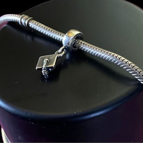 Authentic Pandora Graduation Cap Dangle Charm Retired Pandora Hat Charm Pandora - Picture 1 of 5